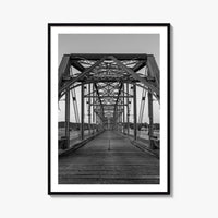 Chattanooga Black and White Fine Art Photo Print, Walnut Street Bridge, Tennessee USA Poster