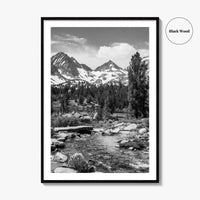 Sierra Nevada Black and White Fine Art Photo Print, Heart Lake, John Muir Trail