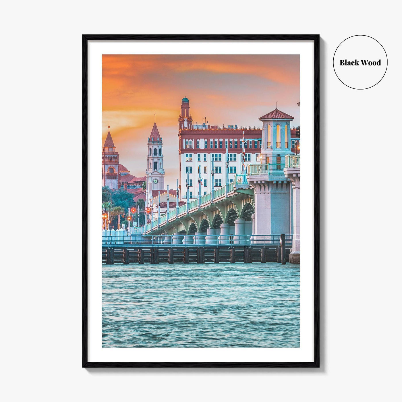 St Augustine Fine Art Photo Print, Bridge of Lions, Florida Poster