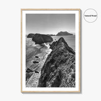 Anacapa Island Black and White Fine Art Photo Print, Channel Islands Poster, California Poster
