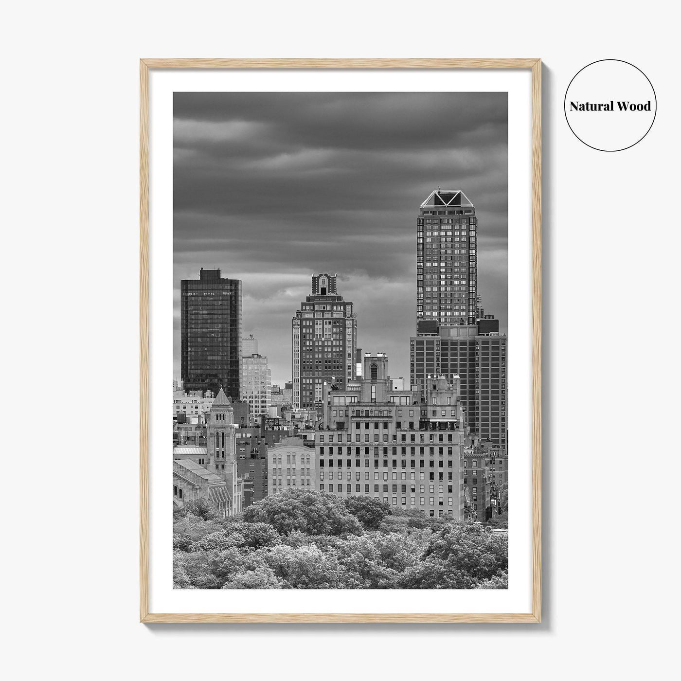 Upper East Side Skyline Black and White Fine Art Photo Print, Central Park NYC