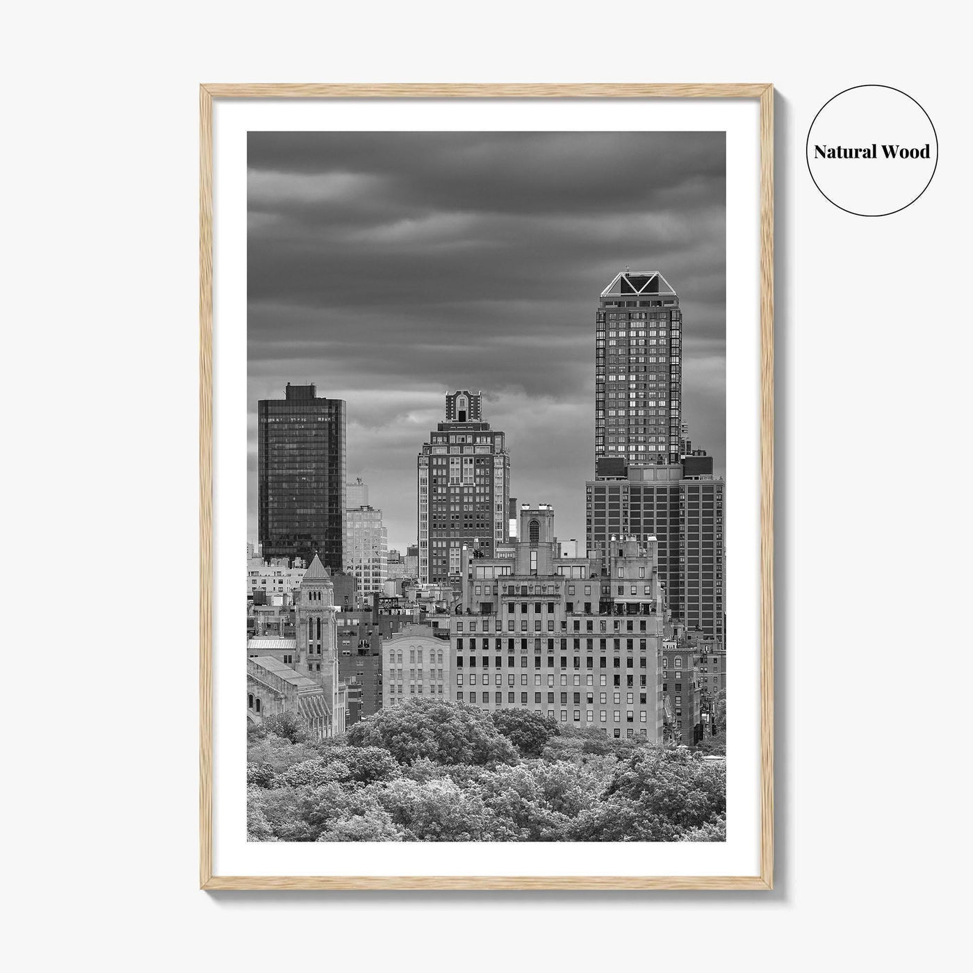 Upper East Side Skyline Black and White Fine Art Photo Print, Central Park NYC