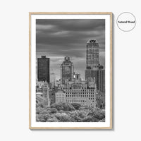 Upper East Side Skyline Black and White Fine Art Photo Print, Central Park NYC
