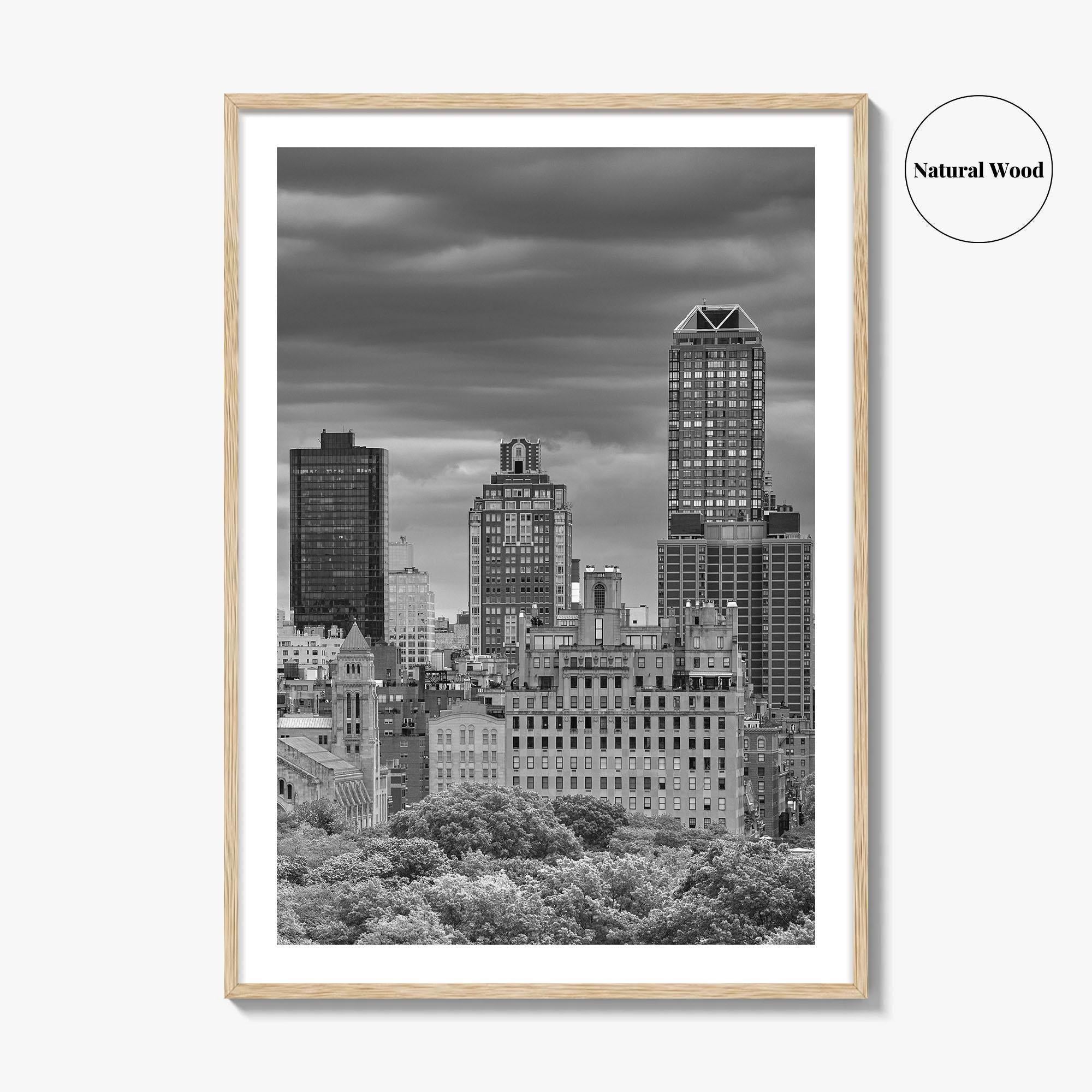 Upper East Side Skyline Black and White Fine Art Photo Print, Central Park NYC