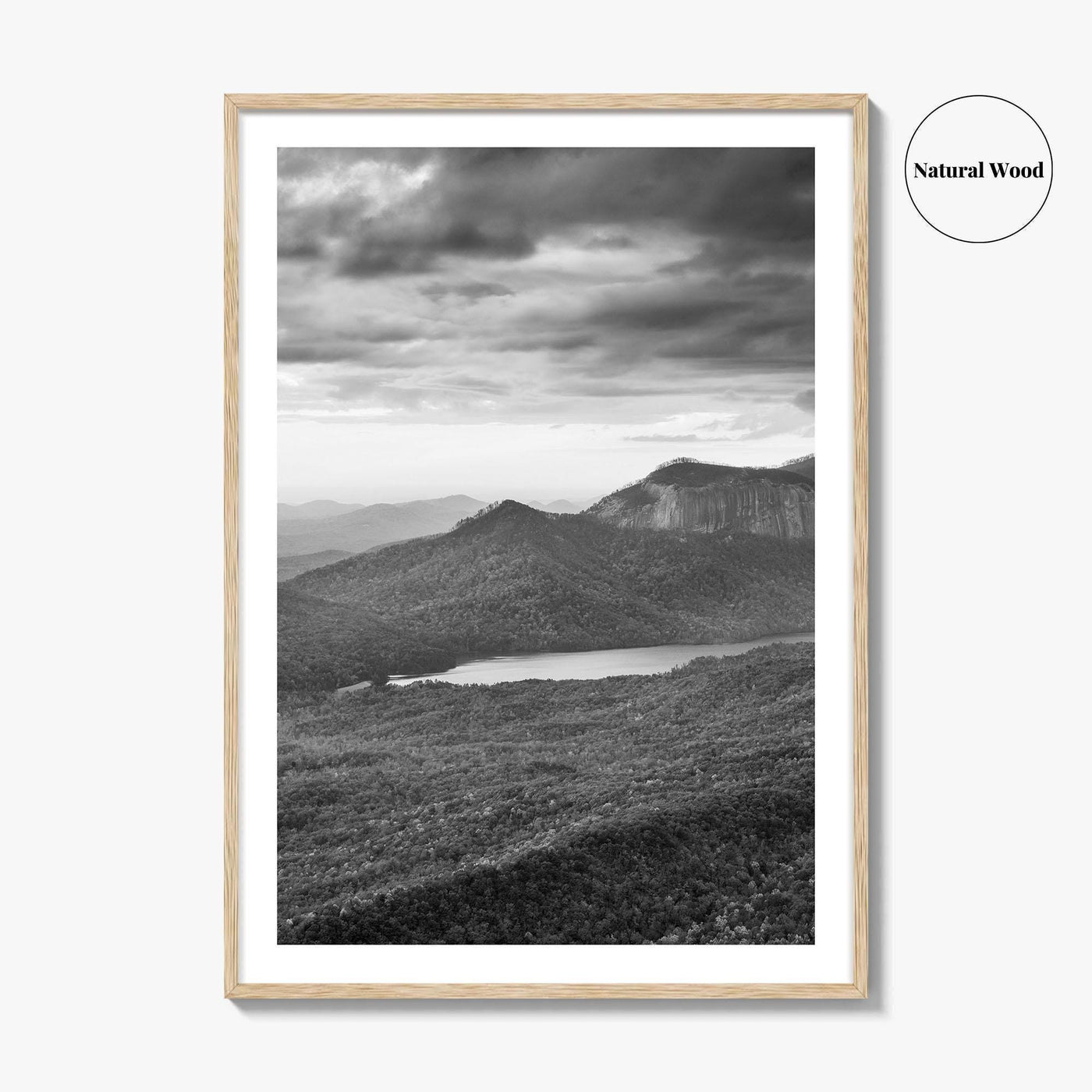 Table Rock State Park Black and White Fine Art Photo Print, South Carolina Poster