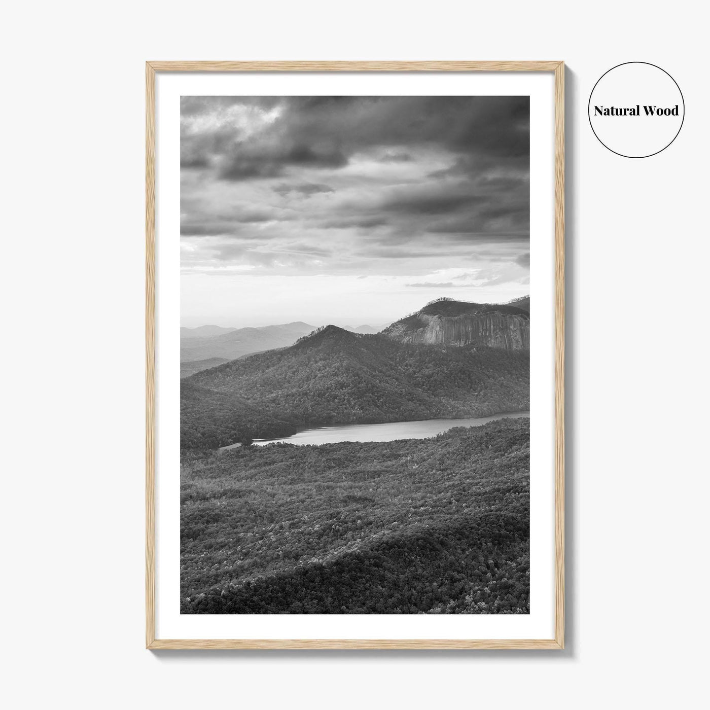 Table Rock State Park Black and White Fine Art Photo Print, South Carolina Poster