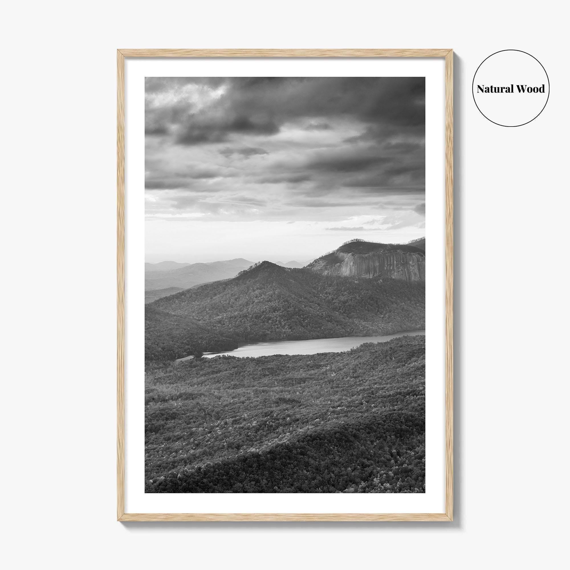 Table Rock State Park Black and White Fine Art Photo Print, South Carolina Poster