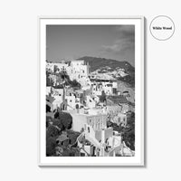 Santorini Fine Art Photo Print, Greece Wall Decor Poster, Greek Islands, Hillside Churches