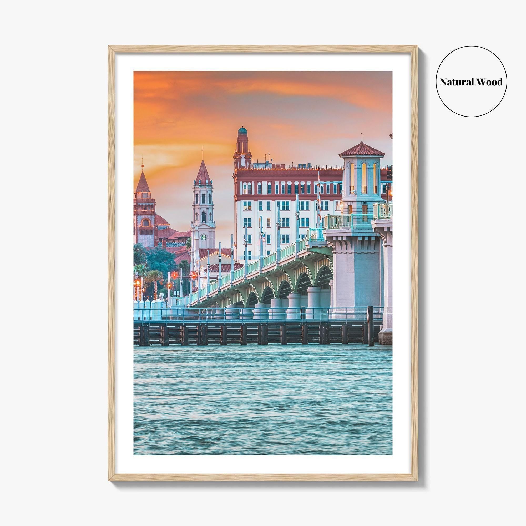 St Augustine Fine Art Photo Print, Bridge of Lions, Florida Poster