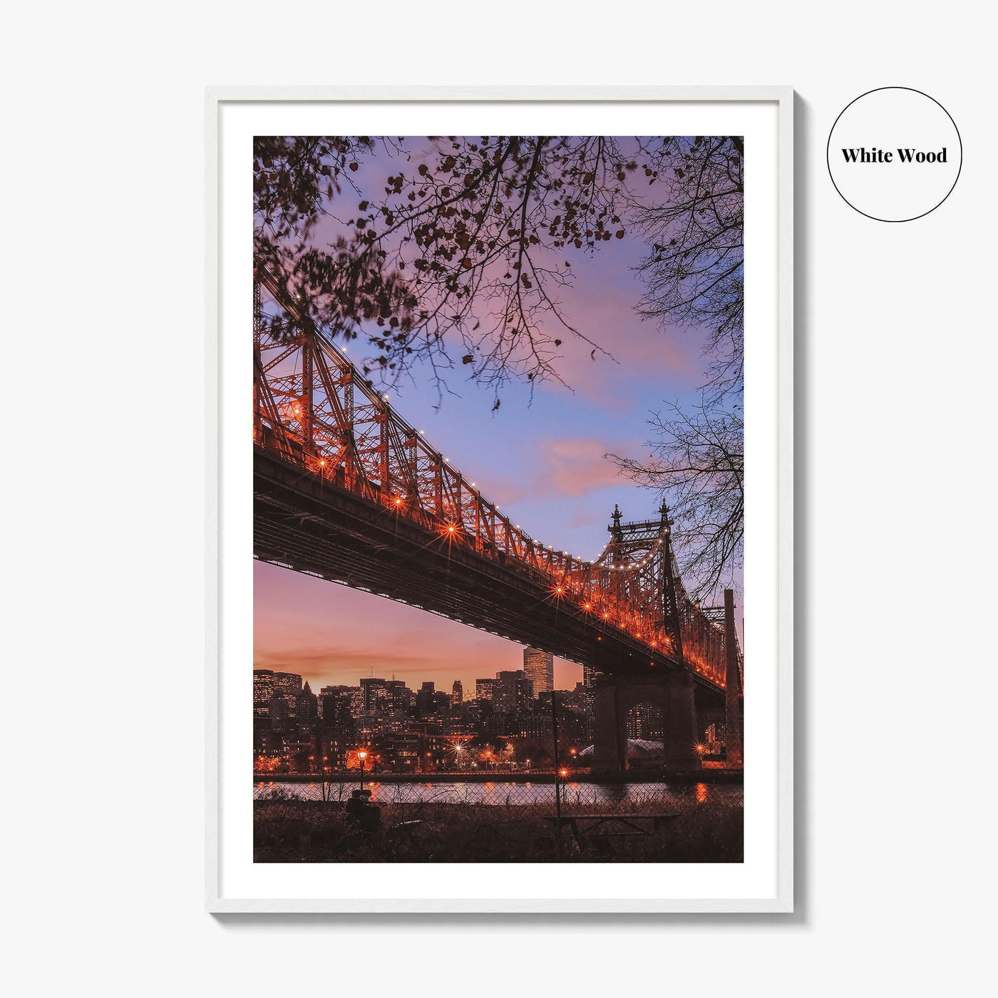 Queens New York Skyline Fine Art Photo Print, Queensboro Bridge, NYC Wall Decor Poster