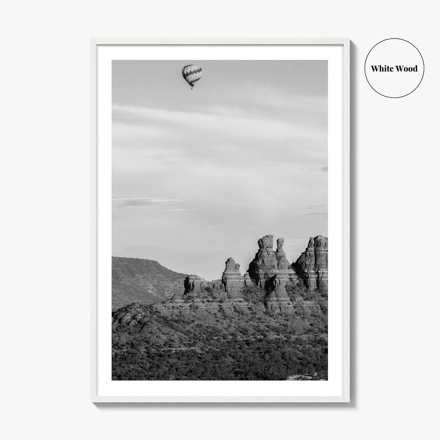 Sedona Black and White Fine Art Photo Print, Arizona Poster, USA
