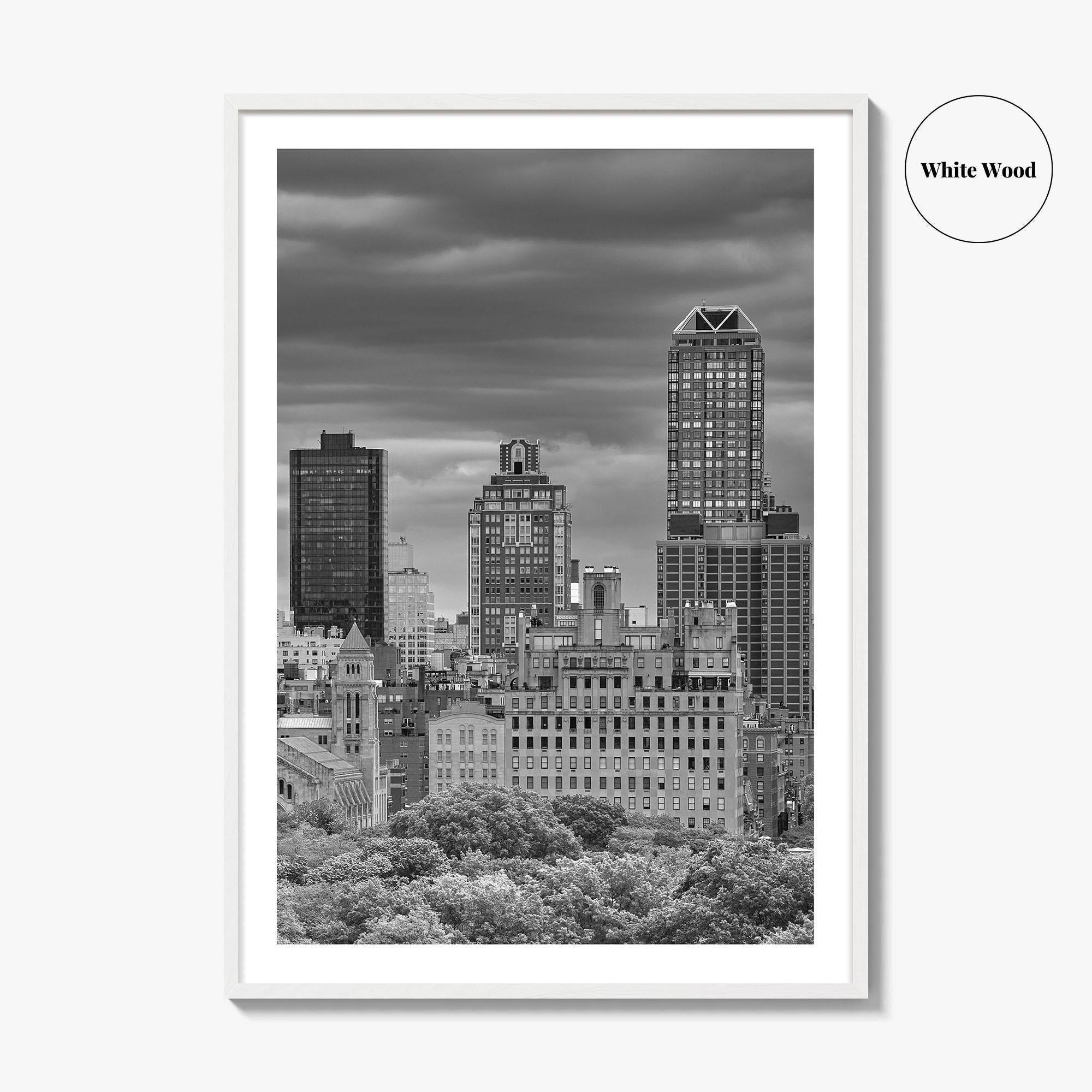 Upper East Side Skyline Black and White Fine Art Photo Print, Central Park NYC