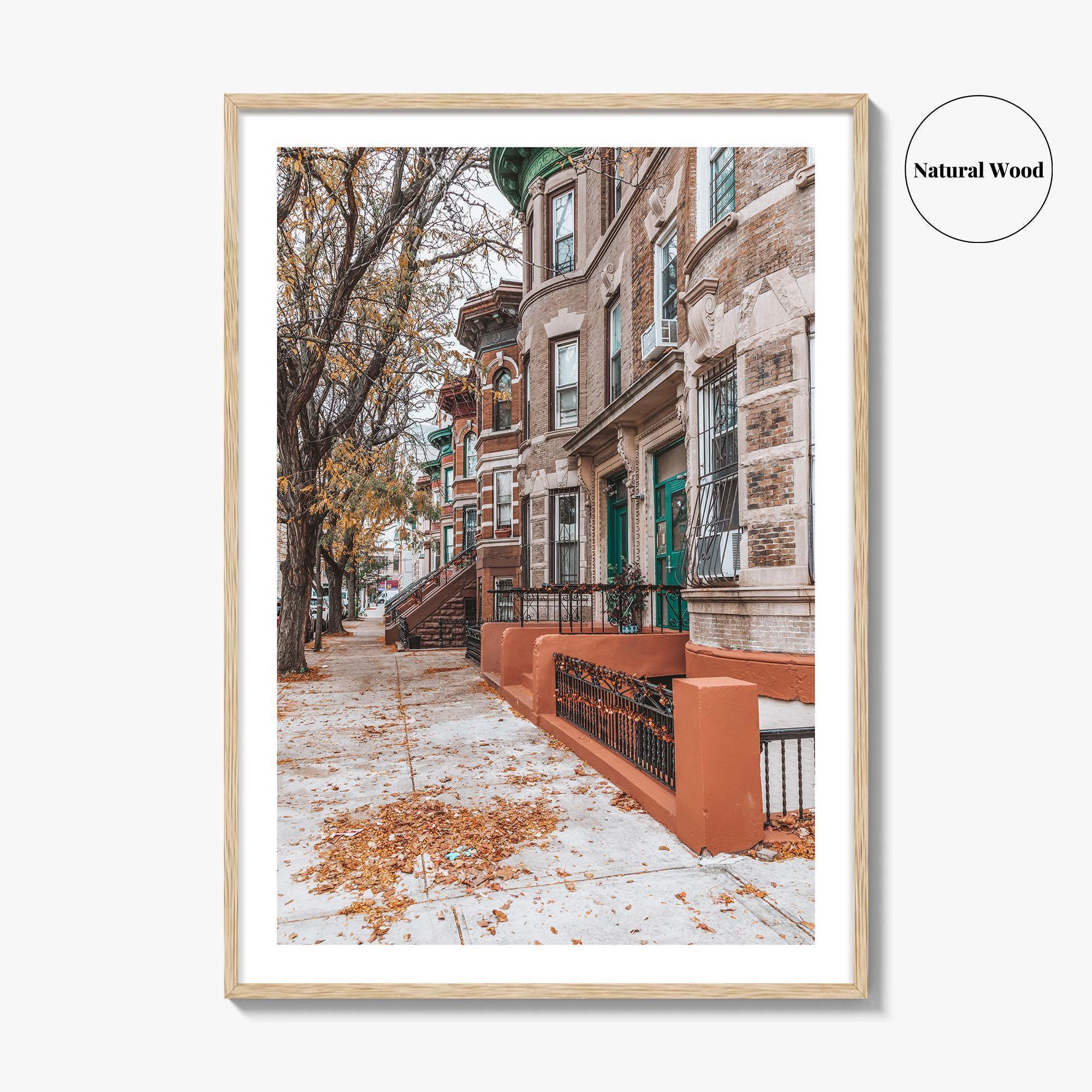 The Bronx Fine Art Photo Print, New York City NYC, Brownstone Houses Poster