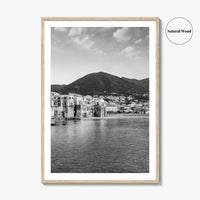 Cefalu Black and White Fine Art Photo Print, Sicily Italy Wall Decor Poster