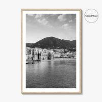 Cefalu Black and White Fine Art Photo Print, Sicily Italy Wall Decor Poster
