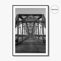 Chattanooga Black and White Fine Art Photo Print, Walnut Street Bridge, Tennessee USA Poster