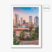 Tampa Skyline Fine Art Photo Print, Downtown, Florida USA Wall Decor Poster
