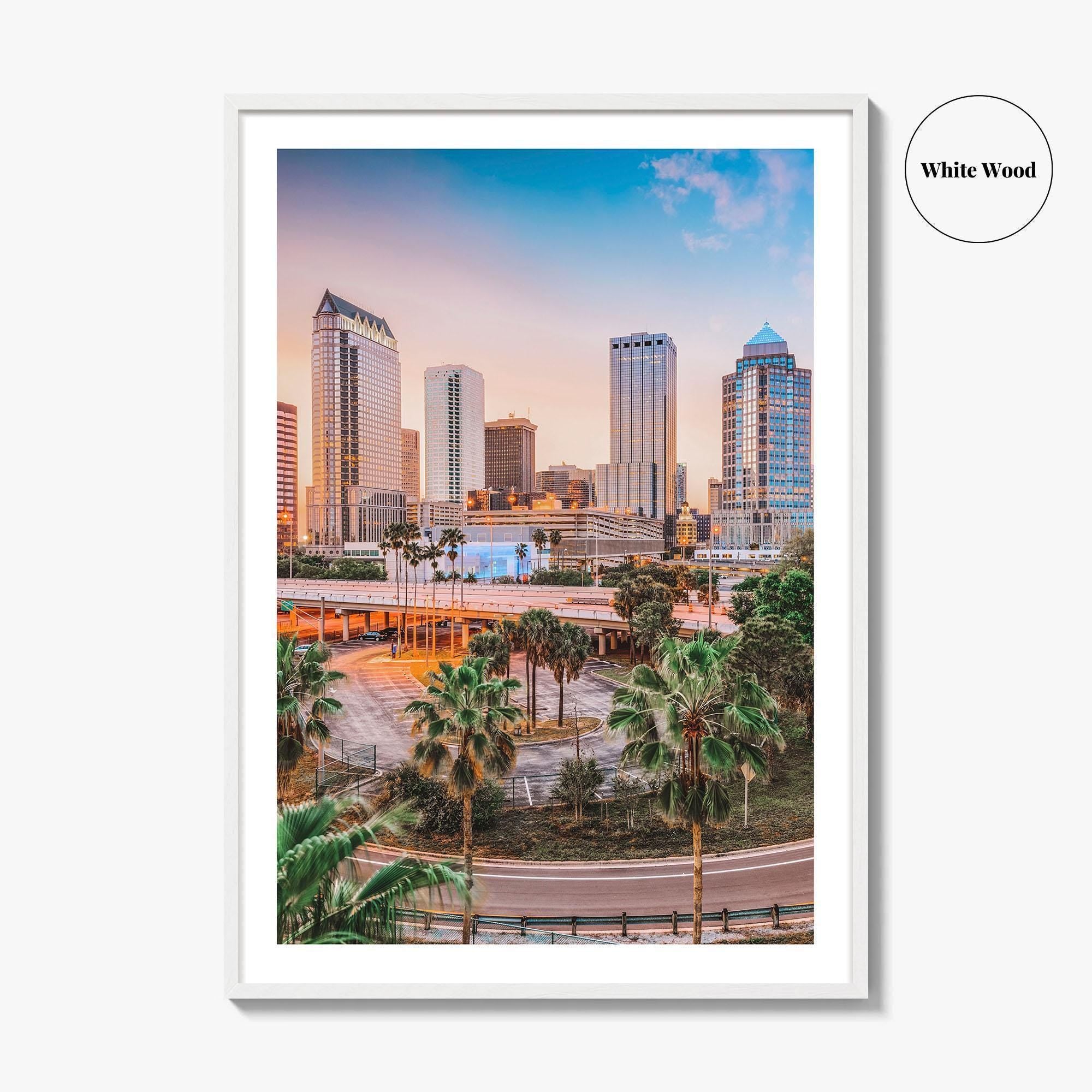 Tampa Skyline Fine Art Photo Print, Downtown, Florida USA Wall Decor Poster