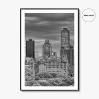 Upper East Side Skyline Black and White Fine Art Photo Print, Central Park NYC