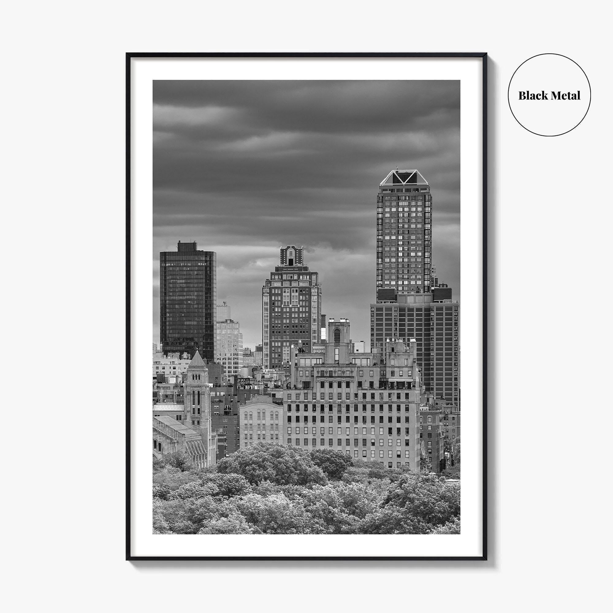 Upper East Side Skyline Black and White Fine Art Photo Print, Central Park NYC
