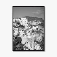 Santorini Fine Art Photo Print, Greece Wall Decor Poster, Greek Islands, Hillside Churches