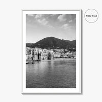 Cefalu Black and White Fine Art Photo Print, Sicily Italy Wall Decor Poster