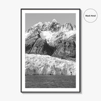Torres del Paine Black and White Fine Art Photo Print, Grey Glacier, Patagonia Chile