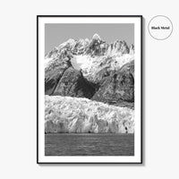 Torres del Paine Black and White Fine Art Photo Print, Grey Glacier, Patagonia Chile