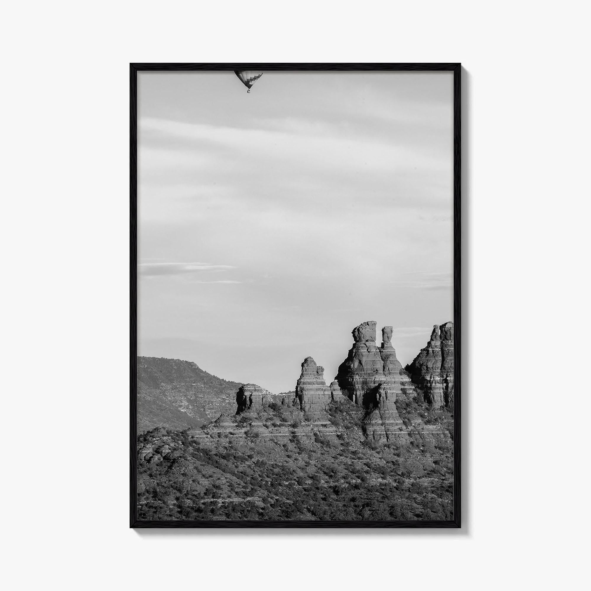 Sedona Black and White Fine Art Photo Print, Arizona Poster, USA