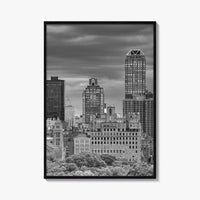 Upper East Side Skyline Black and White Fine Art Photo Print, Central Park NYC