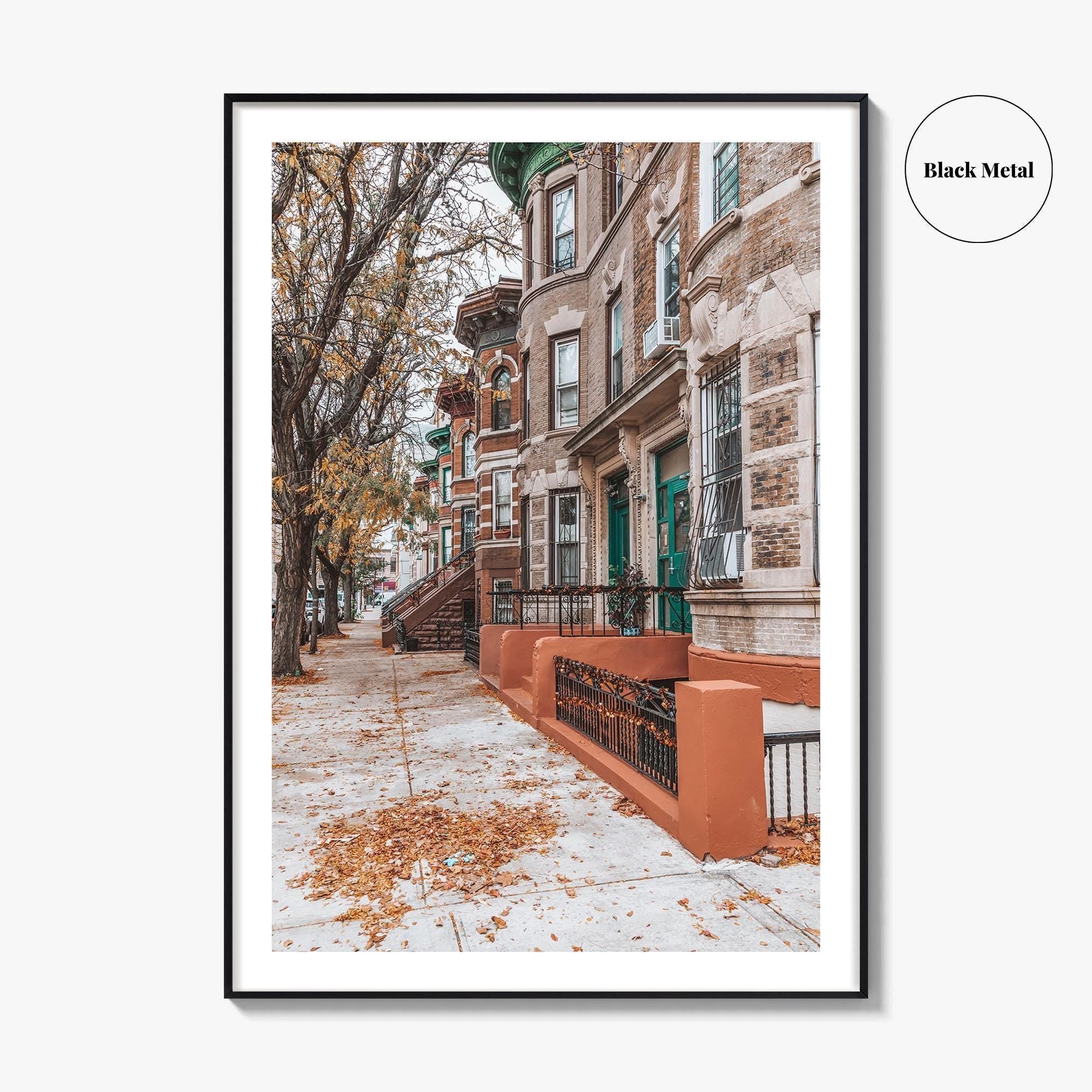 The Bronx Fine Art Photo Print, New York City NYC, Brownstone Houses Poster