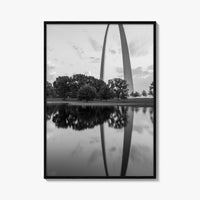 St Louis Black and White Fine Art Photo Print, Missouri Park View Poster
