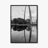 St Louis Black and White Fine Art Photo Print, Missouri Park View Poster