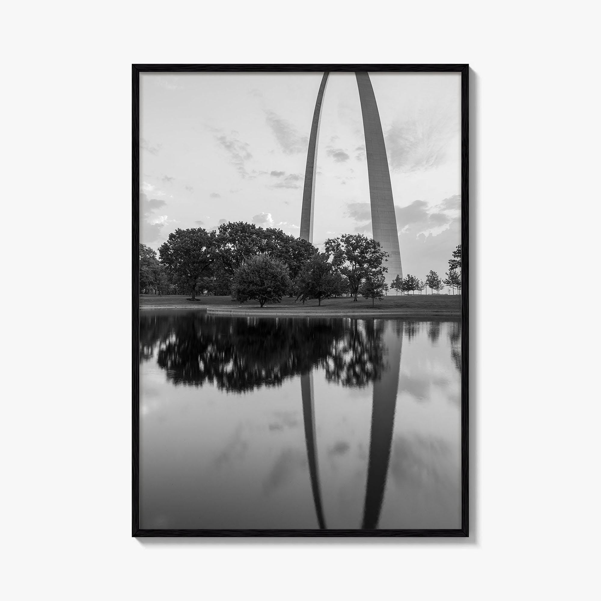 St Louis Black and White Fine Art Photo Print, Missouri Park View Poster