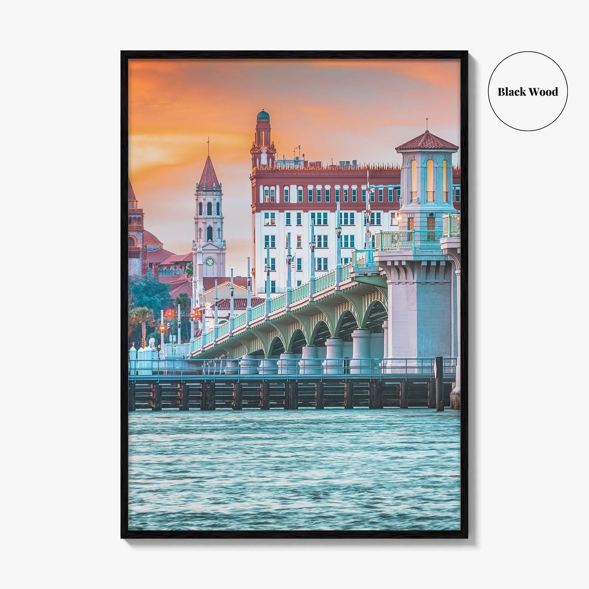 St Augustine Fine Art Photo Print, Bridge of Lions, Florida Poster