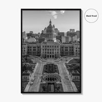 Austin Black and White Fine Art Photo Print, Texas State Capitol, TX, Poster