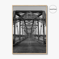 Chattanooga Black and White Fine Art Photo Print, Walnut Street Bridge, Tennessee USA Poster