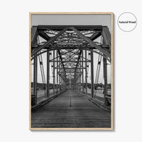 Chattanooga Black and White Fine Art Photo Print, Walnut Street Bridge, Tennessee USA Poster