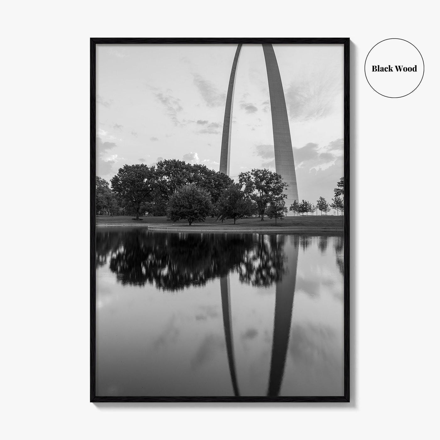 St Louis Black and White Fine Art Photo Print, Missouri Park View Poster