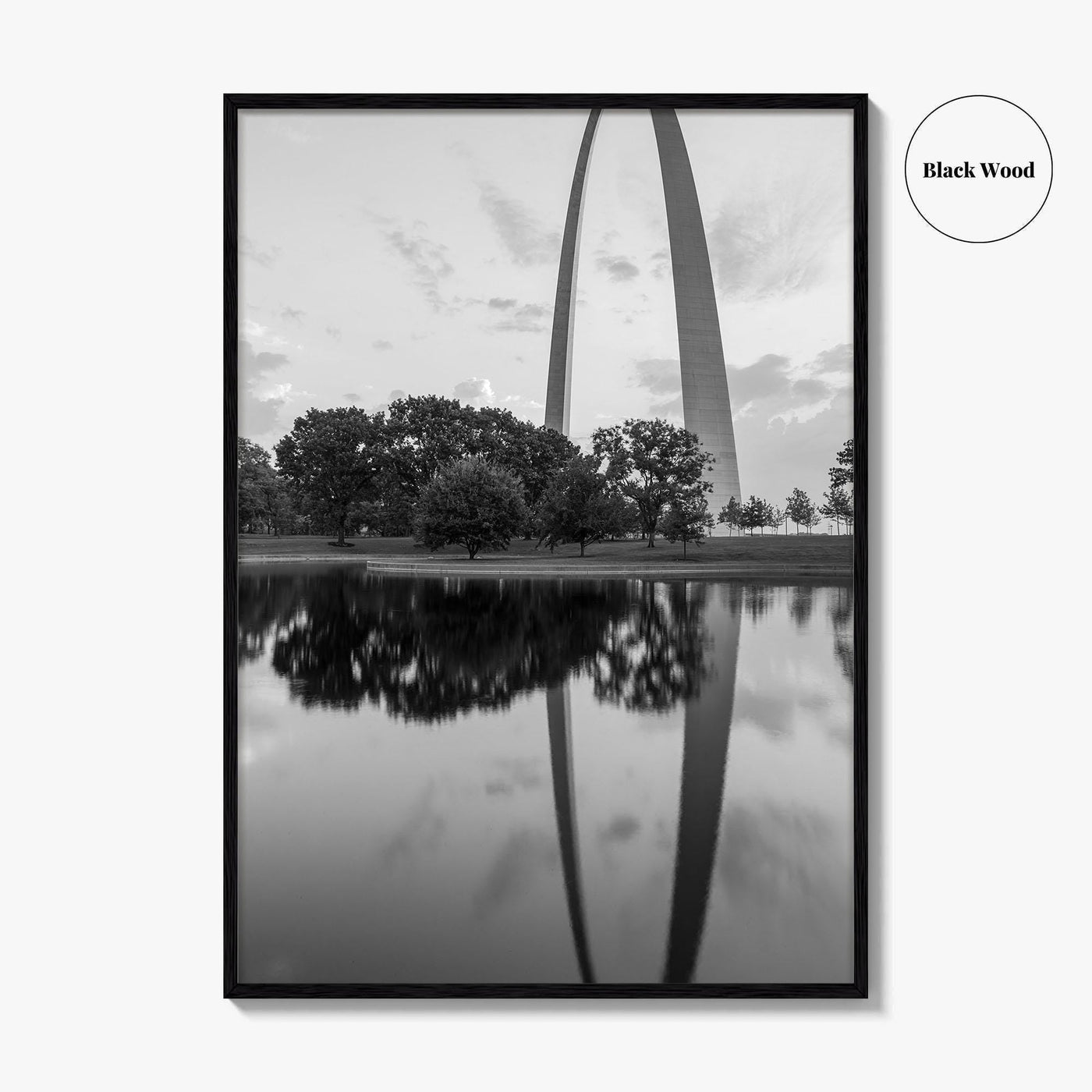 St Louis Black and White Fine Art Photo Print, Missouri Park View Poster