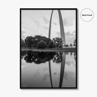 St Louis Black and White Fine Art Photo Print, Missouri Park View Poster