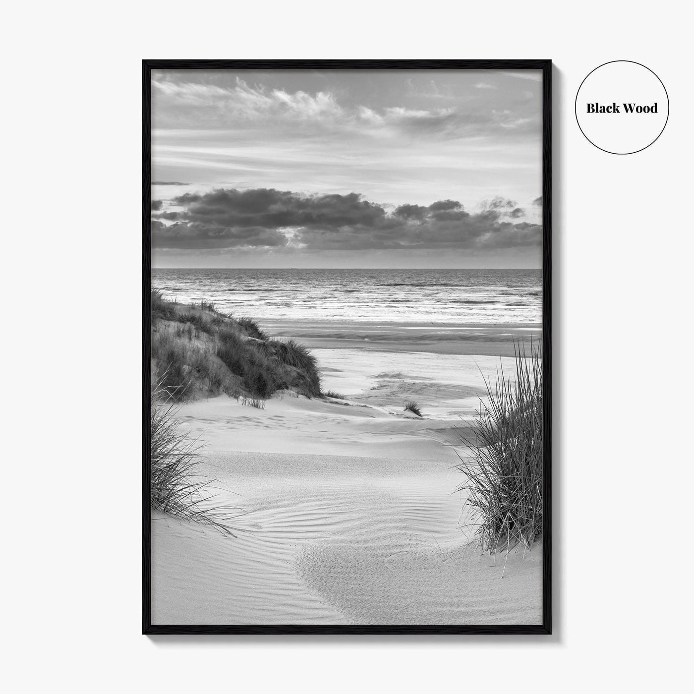 Ameland Black and White Fine Art Photo Print, Friesland Dunes North Sea Netherlands Poster