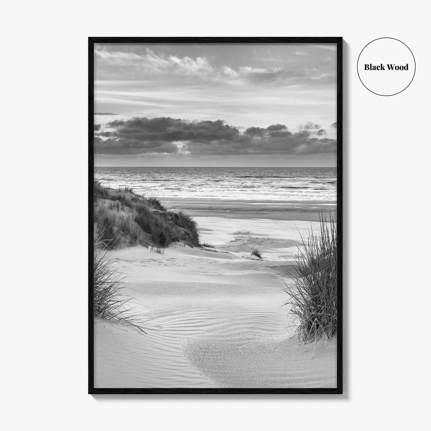 Ameland Black and White Fine Art Photo Print, Friesland Dunes North Sea Netherlands Poster