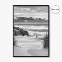 Ameland Black and White Fine Art Photo Print, Friesland Dunes North Sea Netherlands Poster