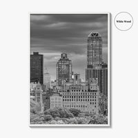 Upper East Side Skyline Black and White Fine Art Photo Print, Central Park NYC