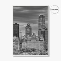 Upper East Side Skyline Black and White Fine Art Photo Print, Central Park NYC