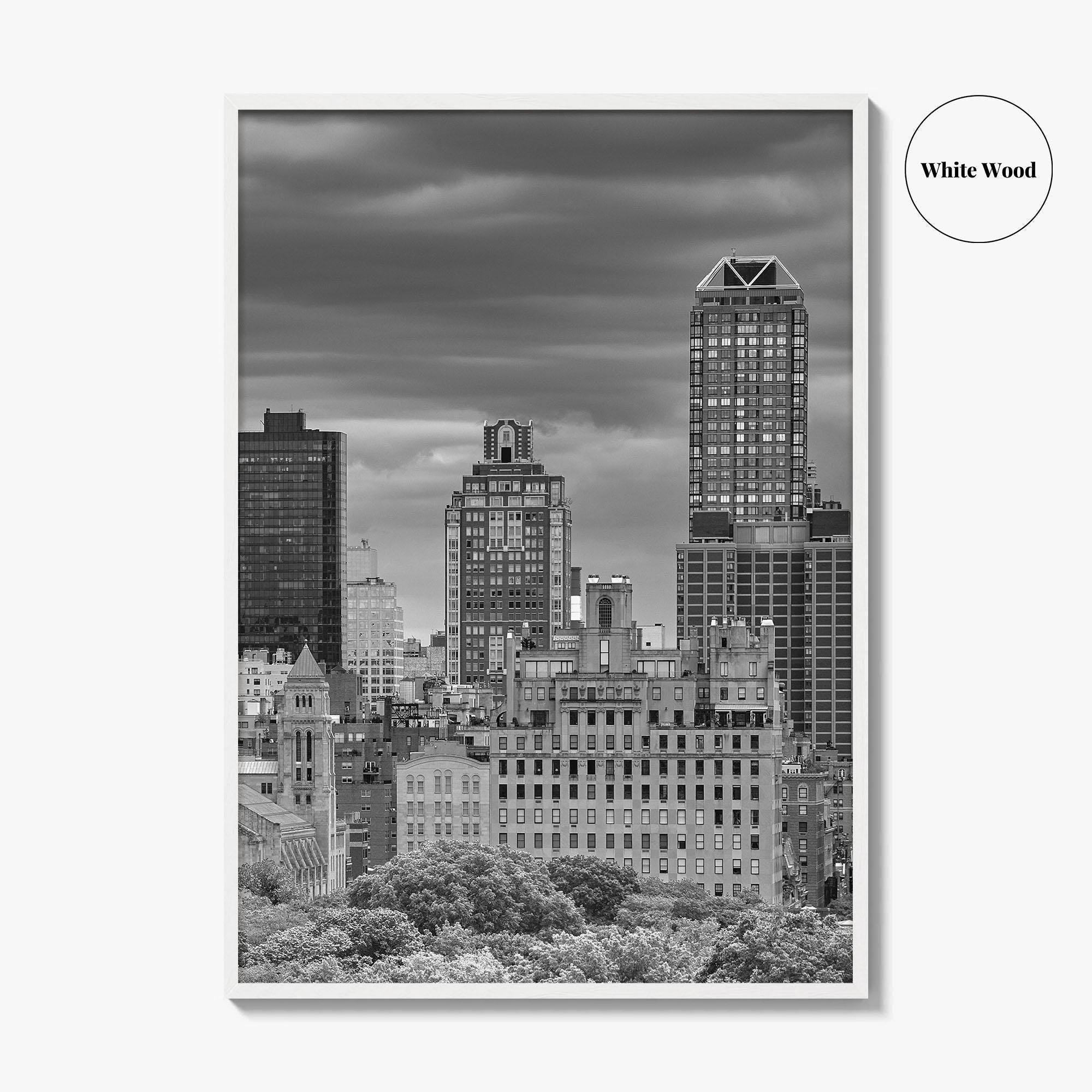 Upper East Side Skyline Black and White Fine Art Photo Print, Central Park NYC