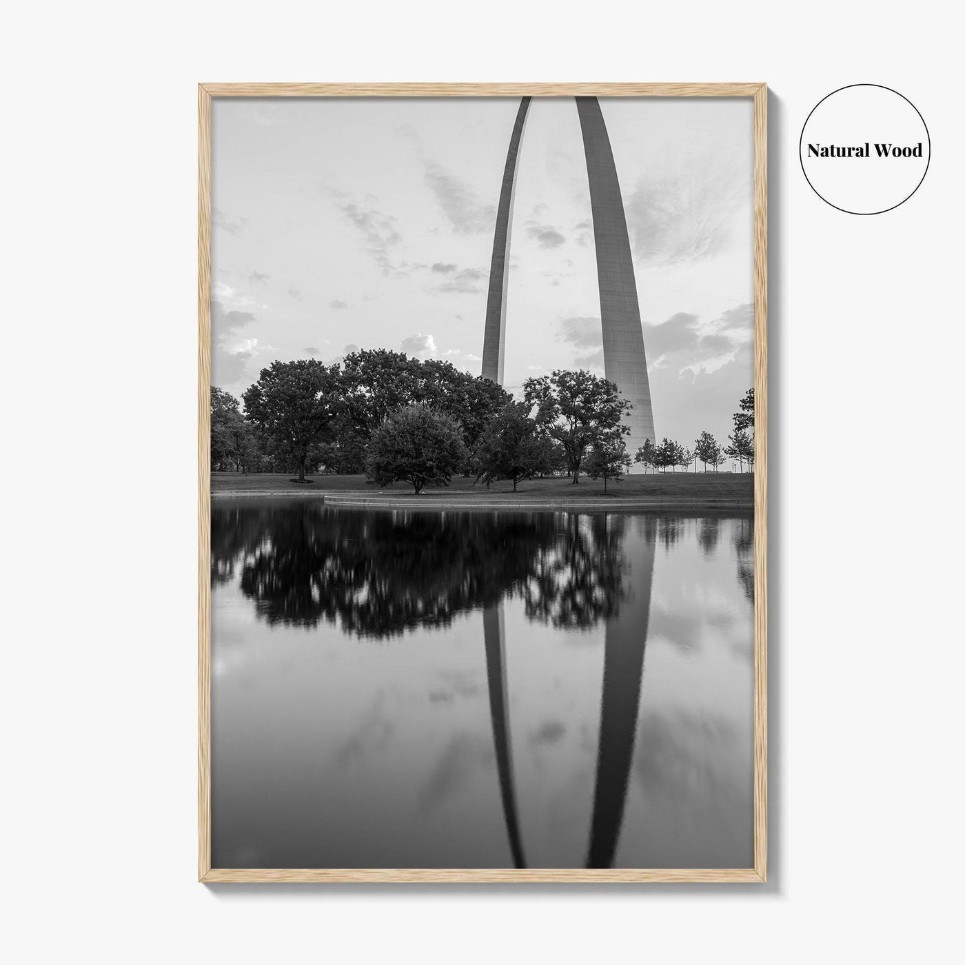 St Louis Black and White Fine Art Photo Print, Missouri Park View Poster