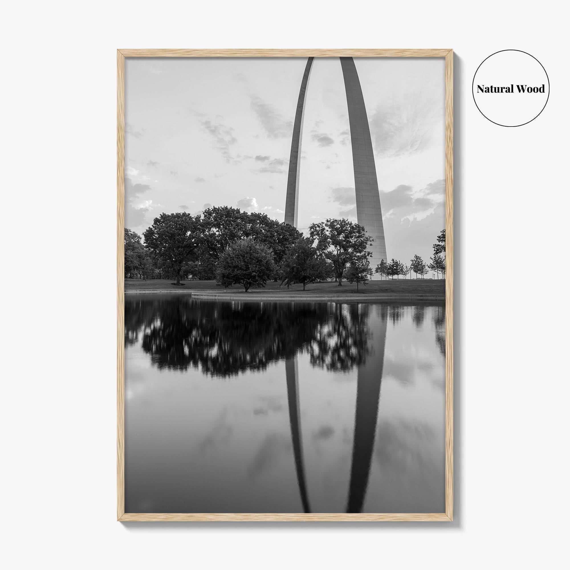 St Louis Black and White Fine Art Photo Print, Missouri Park View Poster