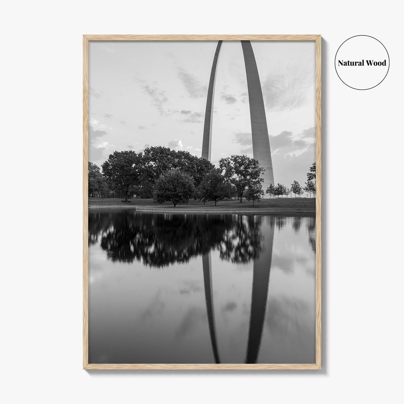 St Louis Black and White Fine Art Photo Print, Missouri Park View Poster